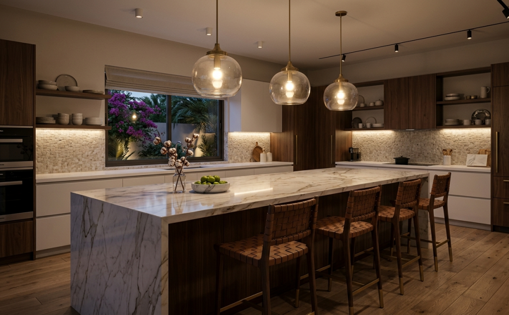 Kitchen island with seating