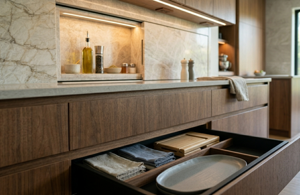 Hidden kitchen storage