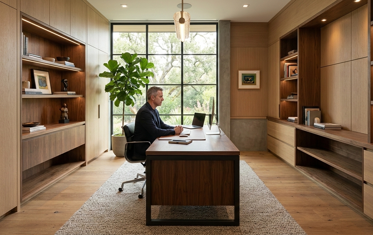 custom home office cabinets