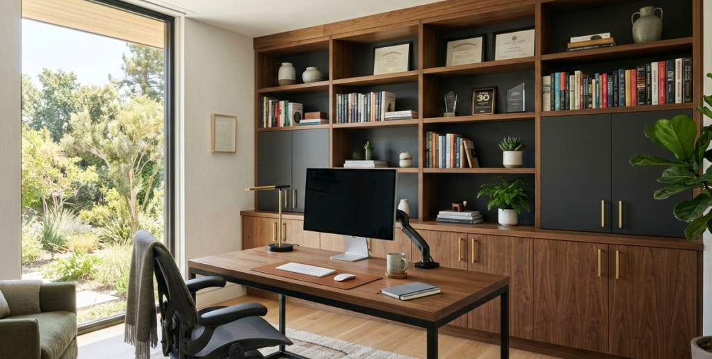 custom home office cabinets