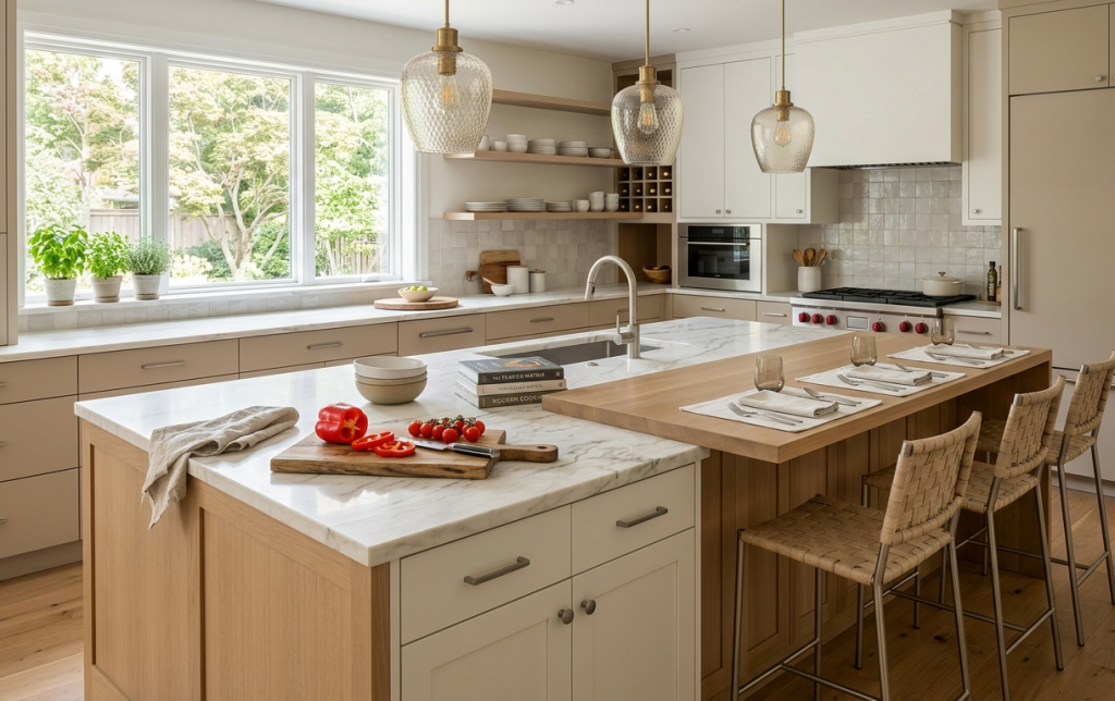 Kitchen island with seating