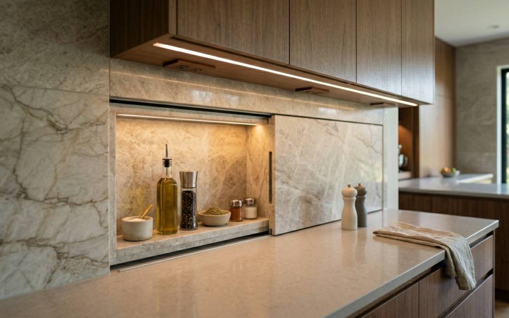 Hidden kitchen storage