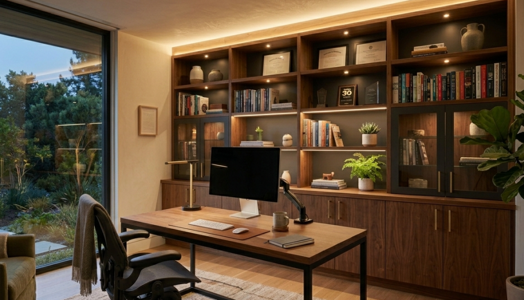custom home office cabinets