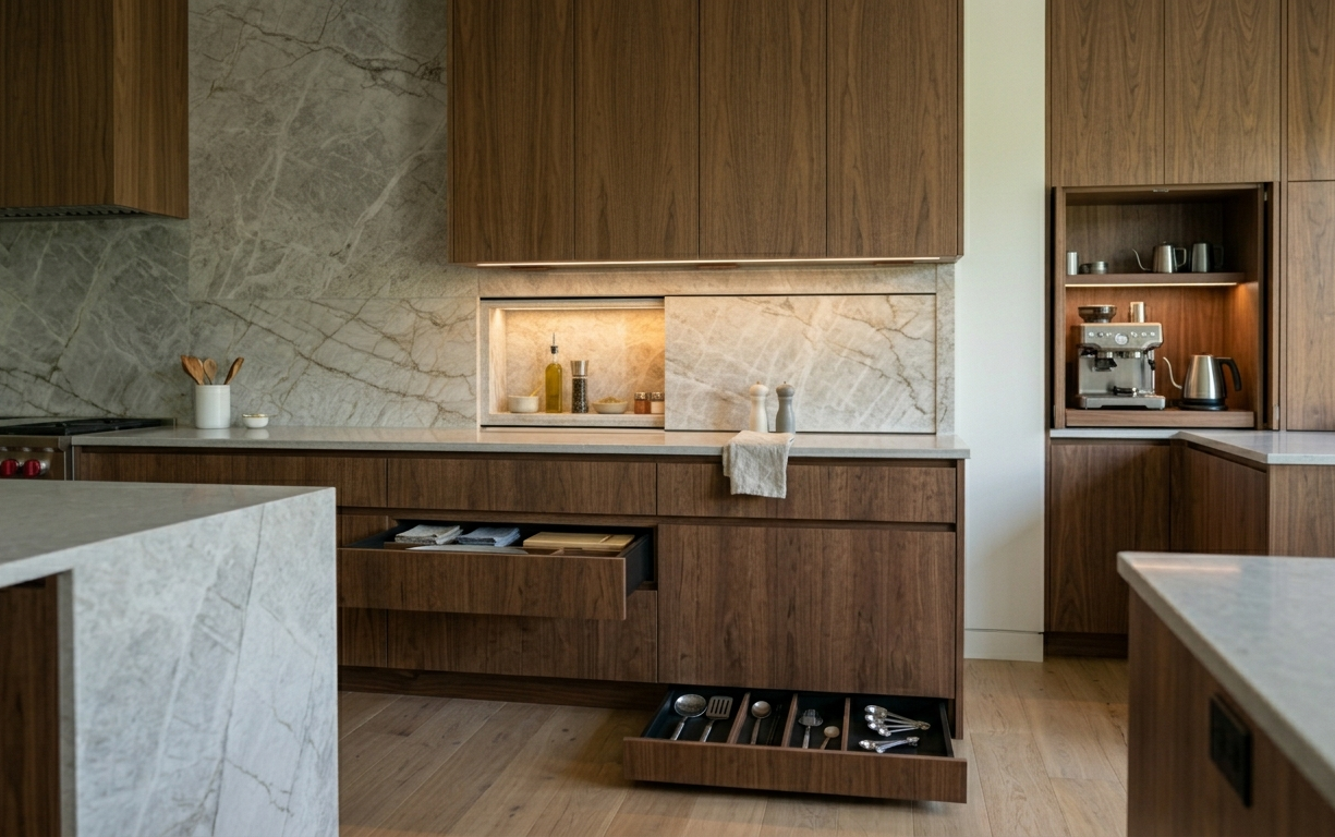 Hidden kitchen storage